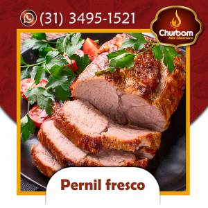 Pernil temperado - R$ 17,00 - 600g